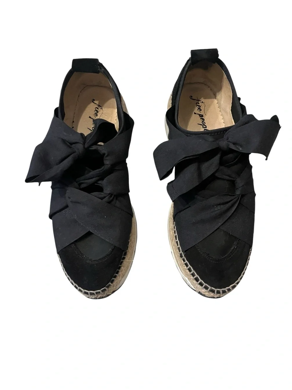Free People Chapmin Espadrille Black Sneaker Sz 10